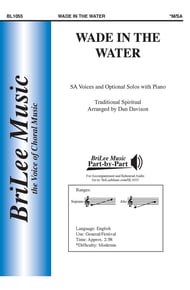 Wade in the Water SA choral sheet music cover Thumbnail